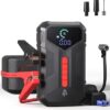 Jump Starter with Air Compressor, 4000A Portable Car Jumper with 150PSI Digital Tire Inflator(Up 8.5L Gas/7L Diesel Engine),12V Lithium Battery Charger Booster Box with Type-C Quick Charge