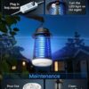 Bug Zapper Outdoor, 4200V High Powered Electric Mosquito Zapper Fly Killer, 15W UVA Mosquito Lamp Bulb, Flying Insects Zapper Indoor, Trap Killer for Home, Kitchen, Backyard