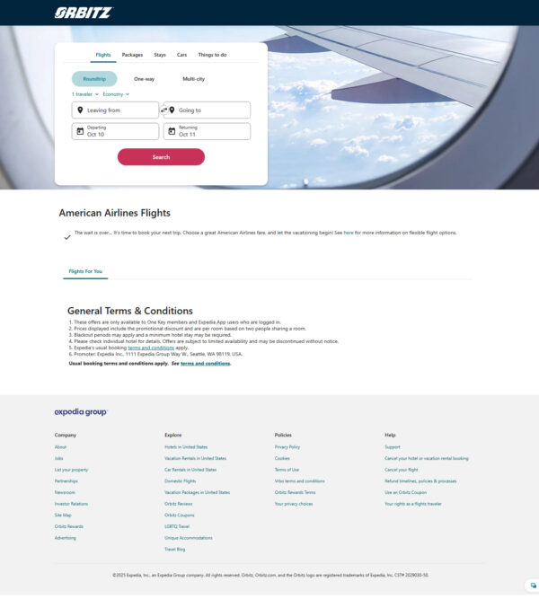 American airlines flight deals