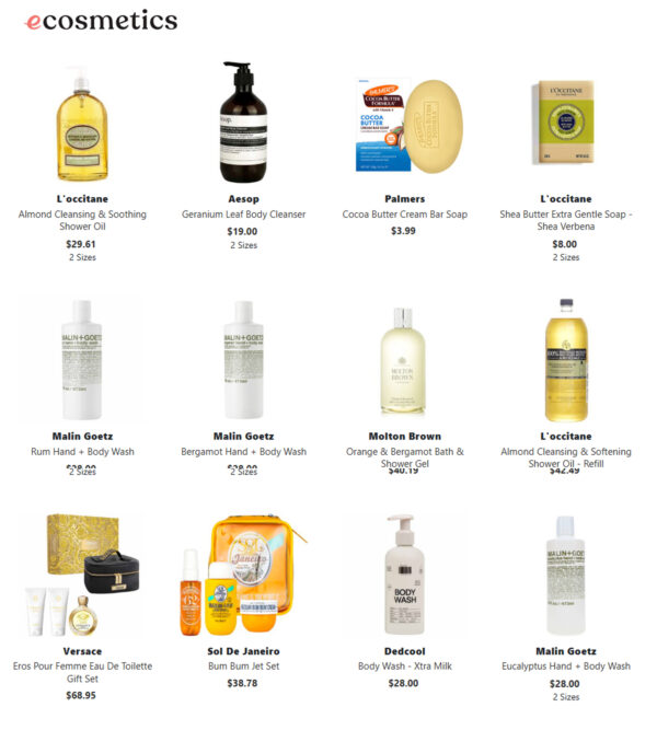 Bath & Shower Bath & Shower at E Cosmetics