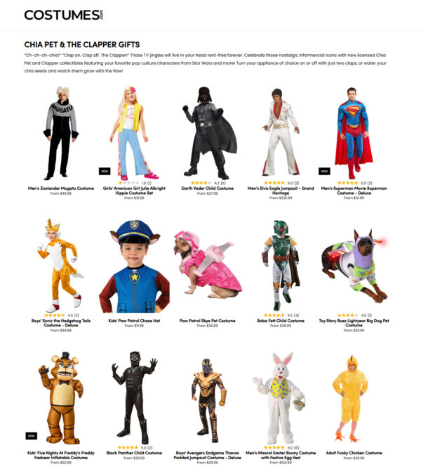 Chia Pet & The Clapper Gifts Chia Pet & The Clapper Gifts at COSTUMES