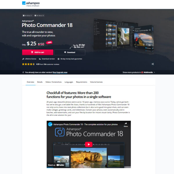 Chockfull of features: More than 200 functions for your photos in a single software at Asha Mpoo