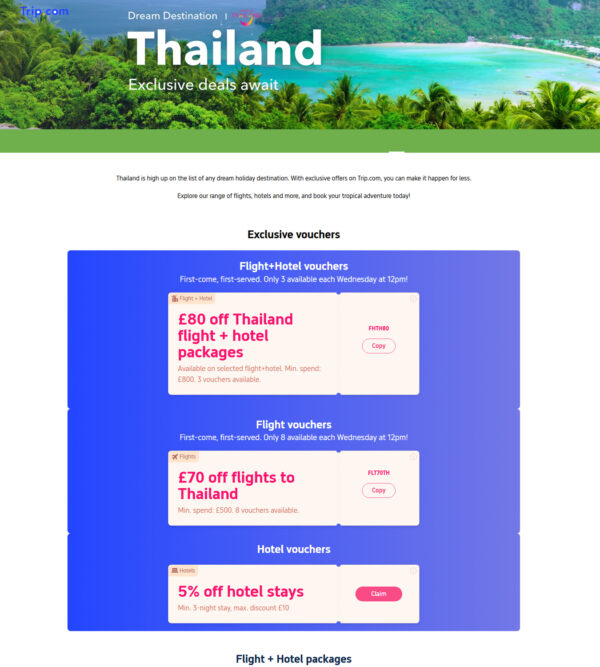 Dream destinations of Thailand with exclusive deals at Trip