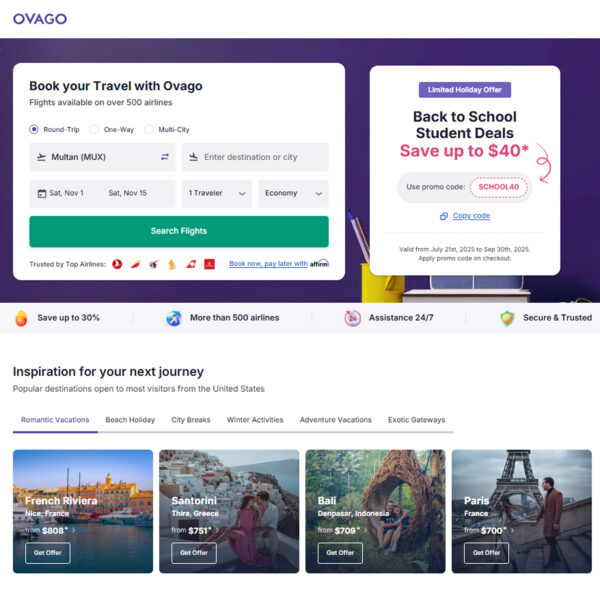 Inspiration for your next journey at OVAGO