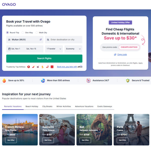 Inspiration for your next journey at OVAGO