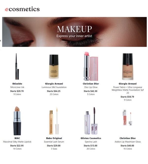 Makeup at E Cosmetics