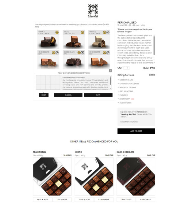 Personalized at Z Chocolat