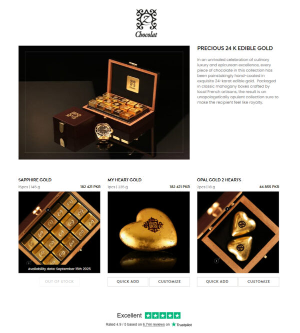 Precious 24 K Edible Gold at Z Chocolat