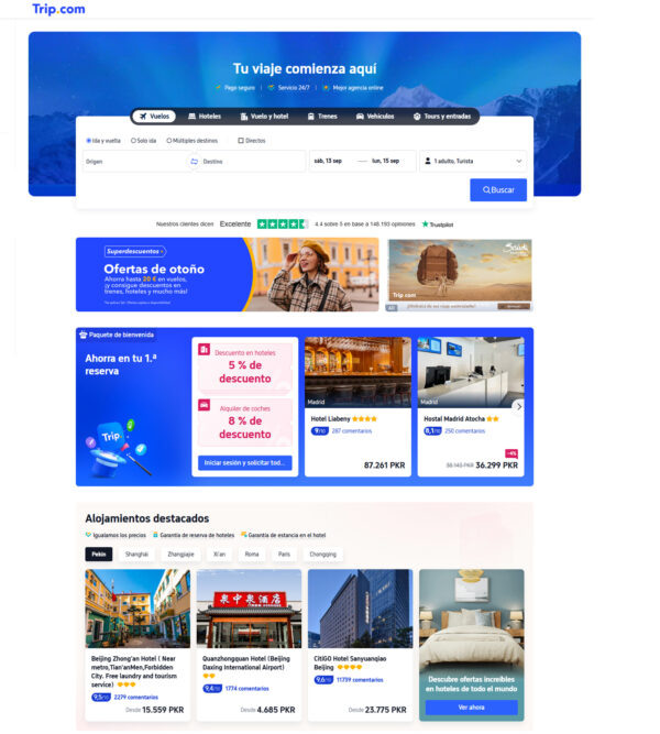 Tu viaje comienza aquí Spain Home Page at Trip.com