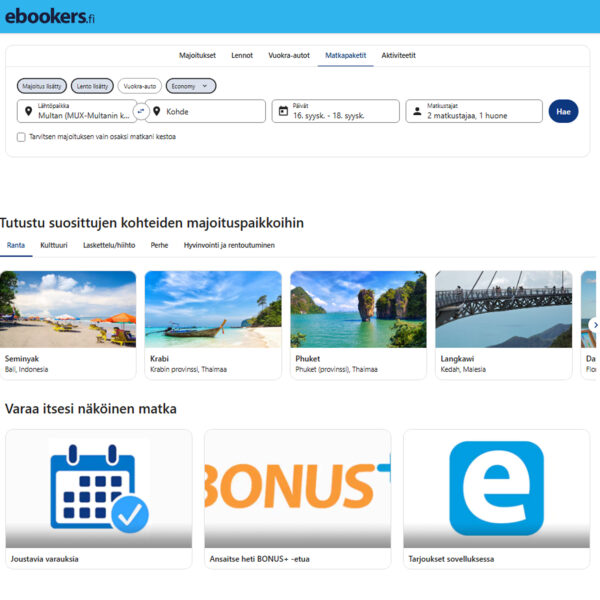 Tutustu suosittujen kohteiden majoituspaikkoihin at EBookers