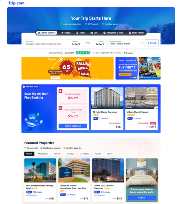 USA Home Page at Trip.com
