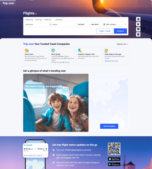 Up to 50% on flights to Asia_England at Trip