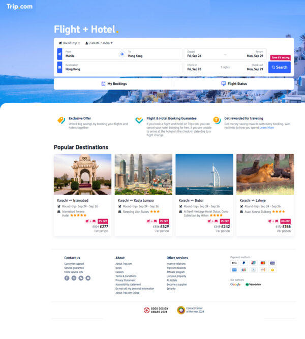 Bundle: flight + hotel packages_US at Trip