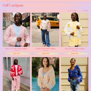 15% off on puff cardigans 15% off on puff cardigans
