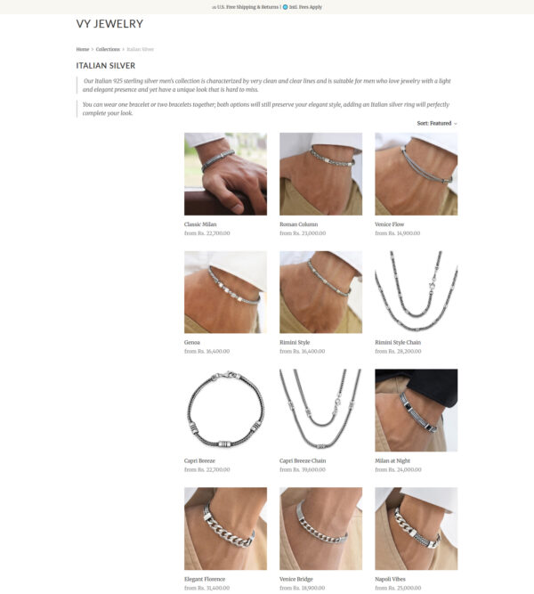 Italian bracelets for men_Vy Jewelry