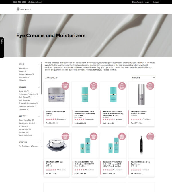 eye creams and moisturizers_Dermsilk