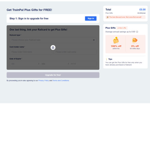 free refund/change ticket_TrainPal