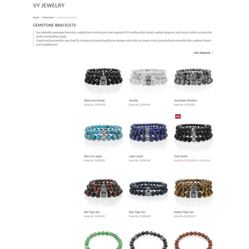 silver gemstone bracelets_Vy Jewelry