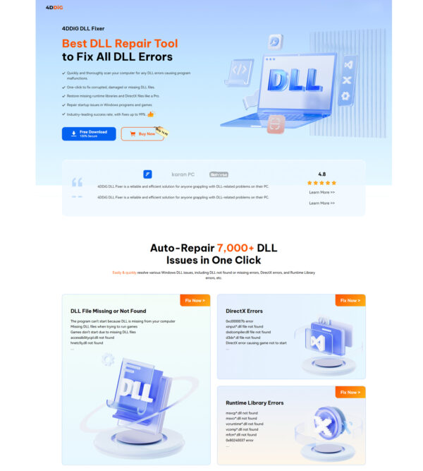 4DDig DLL Fixer _ Tenorshare 4DDig DLL Fixer _ Tenorshare