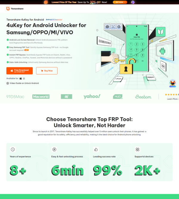 4uKey for Android Unlocker _ Tenorshare