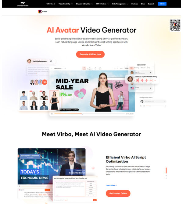 Avatar video generator _ Wondershare