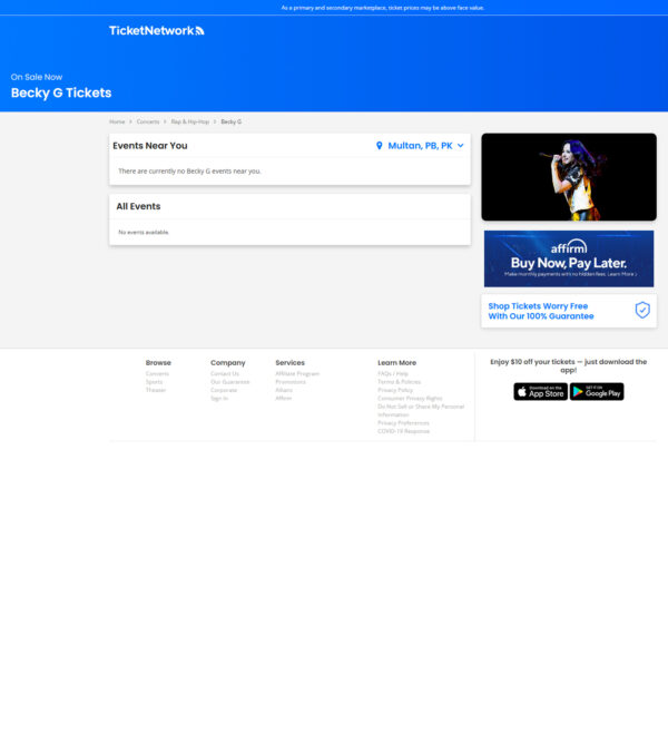 Becky G tickets _ TicketNetwork