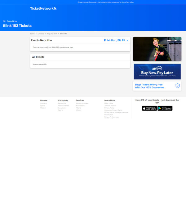 Blink 182 tickets _ TicketNetwork