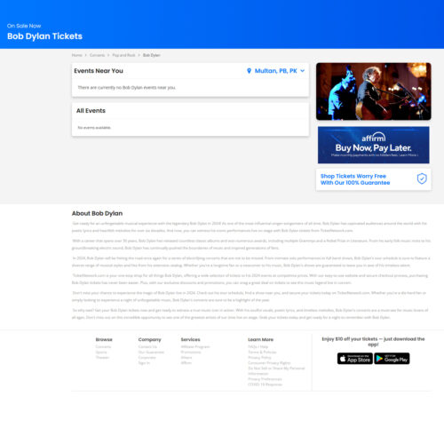 Bob Dylan Tickets
