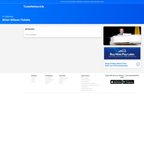 Brian Wilson Tickets