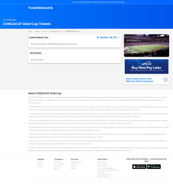 CONCACAF Gold Cup tickets _ TicketNetwork