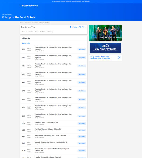Chicago the band tickets _ TicketNetwork