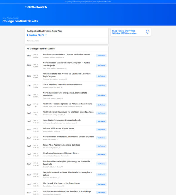 College Football tickets _ TicketNetwork