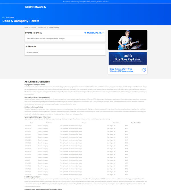 Concerts – Dead & Company _ Ticket Network