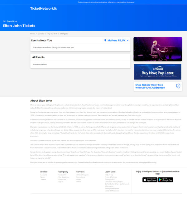 Concerts – Elton John Tickets _ TicketNetwork