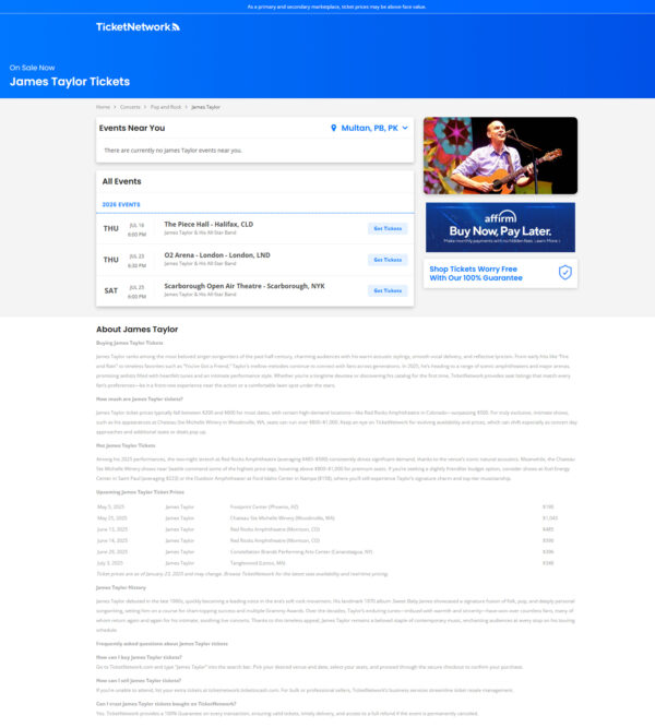 Concerts – James Taylor _ TicketNetwork