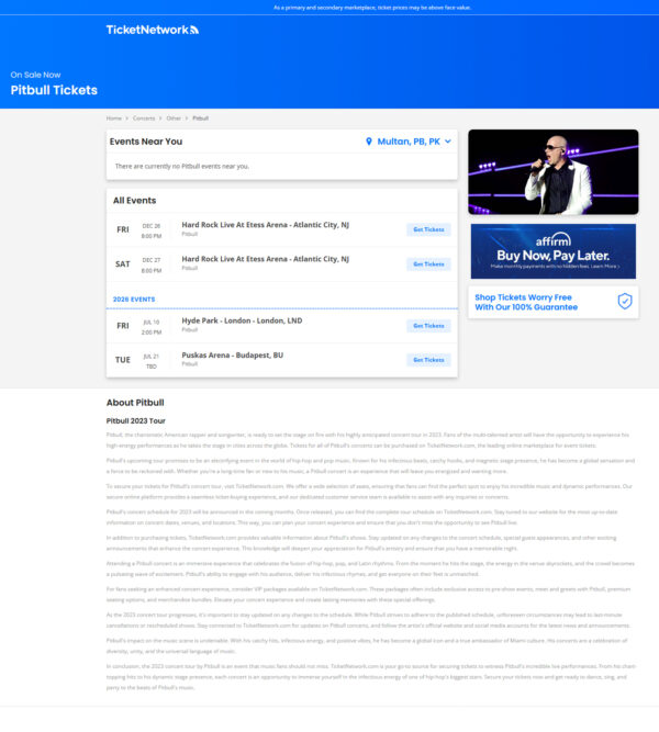 Concerts – Pitbulls Concerts – Pitbulls