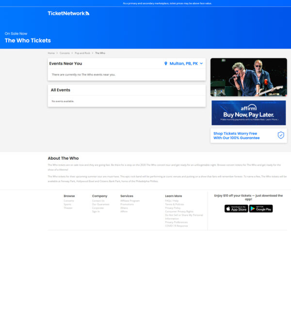 Concerts – The Who _ Ticket Network