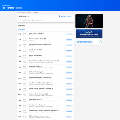 Foo Fighters Tickets _ TicketNetwork Foo Fighters Tickets _ Ticket Network