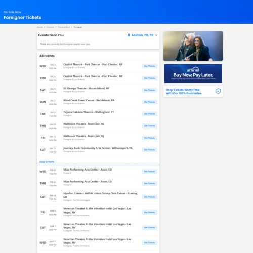 Foreigner Tickets Foreigner Tickets