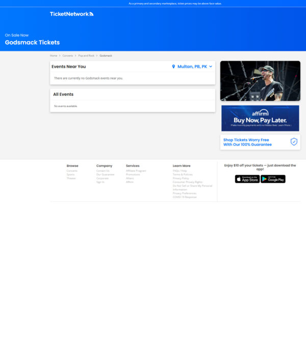 Godmack ticket _ TicketNetwork