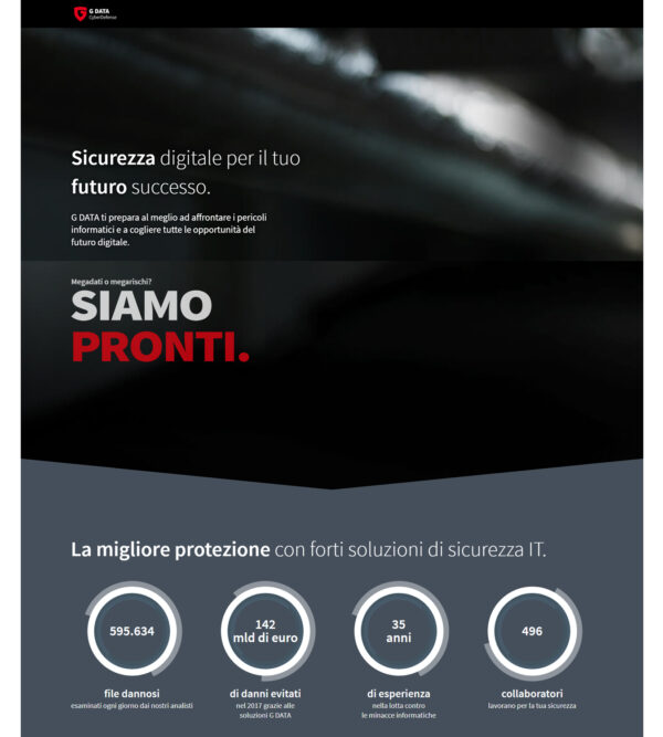 Italian homepage _ G Data
