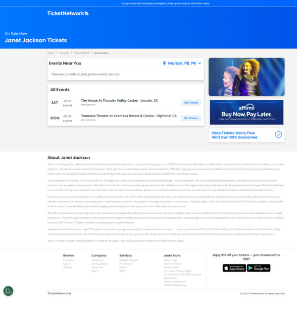 Janet Jackson tickets _ TicketNetwork