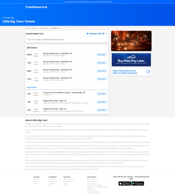 Little Big Town _ TicketNetwork