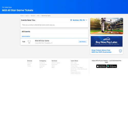 MLB All Star Game tickets _ TicketNetwork MLB All Star Game tickets _ TicketNetwork