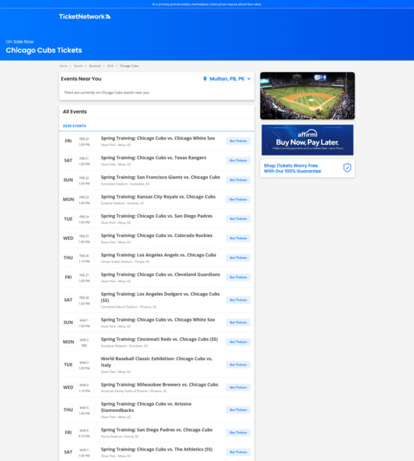 MLB Chicago Cubs tickets _ TicketNetwork MLB Chicago Cubs tickets _ TicketNetwork