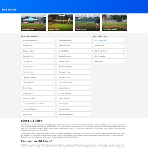 MLB tickets _ TicketNetwork MLB tickets _ TicketNetwork