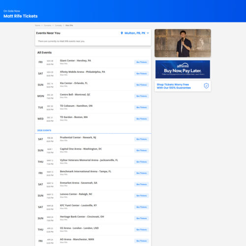 Matt Rife Tickets _ TicketNetwork Matt Rife Tickets _ TicketNetwork