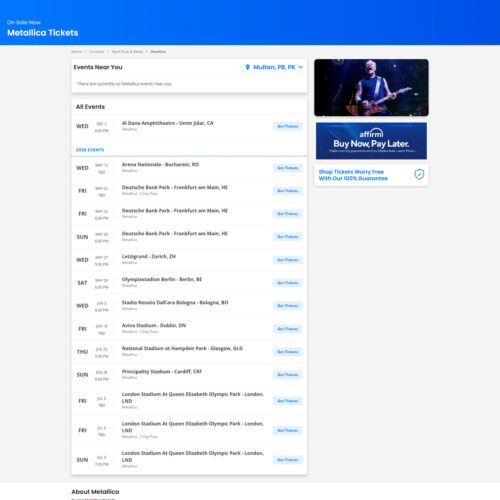 Metallica Tickets_ TicketNetwork Metallica Tickets_ TicketNetwork