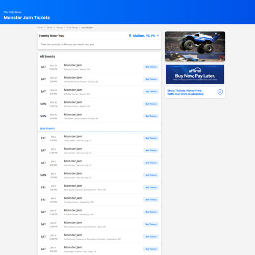 Monster Jam Tickets