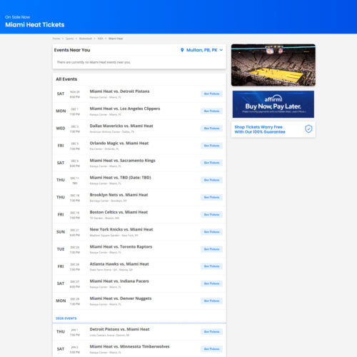 NBA – Miami Heat Tickets